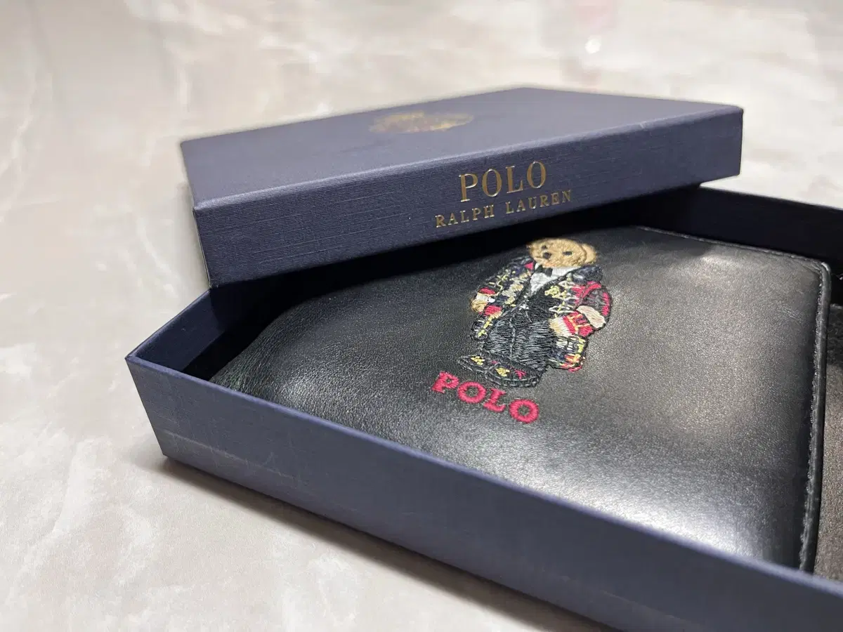 Polo Ralph Lauren 폴로 베어 블랙 반지갑 (정품)